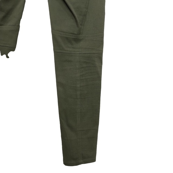 Veronica Beard Blossom Pointe Biker Olive Pants Size 2 Utility Cargo Fall Edgy - Picture 6 of 10